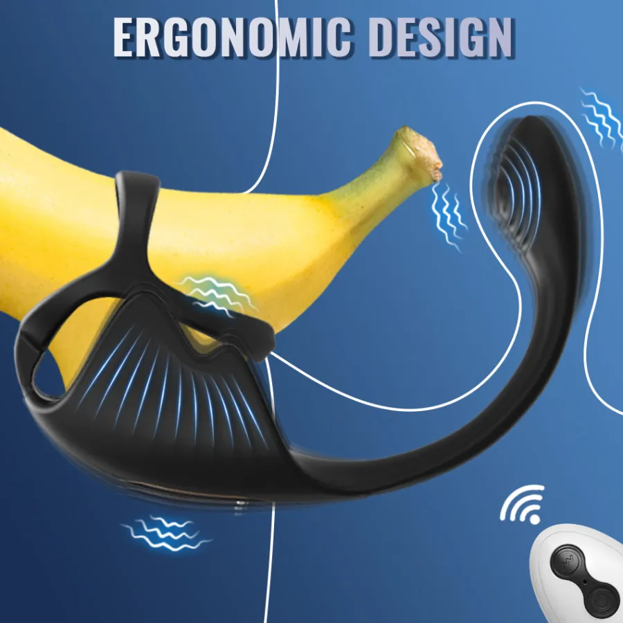 marielove Analplug|Prostatavibrator|Cockring mit Prostata und Hoden Vibrator mit Fernbedienung