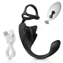 marielove Analplug|Prostatavibrator|Cockring mit Prostata und Hoden Vibrator mit Fernbedienung