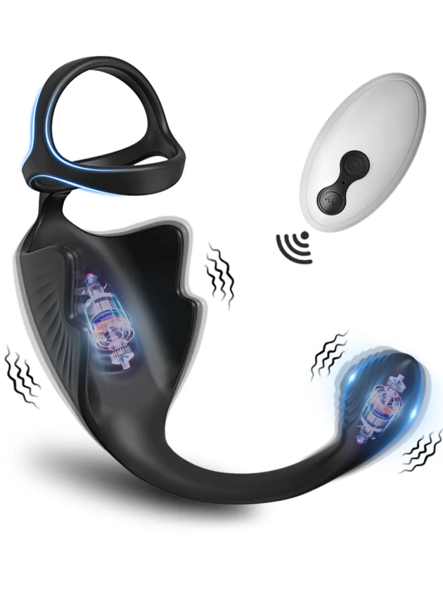 marielove Analplug|Prostatavibrator|Cockring mit Prostata und Hoden Vibrator mit Fernbedienung