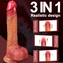 marielove Anal Dildo|Saugnapfdildo|Dildo Vibrator mit Heiz-, Stoß-, Rotationsfunktion & App