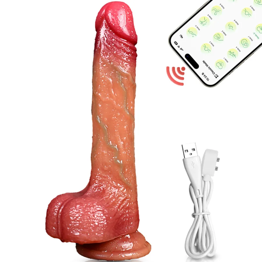 marielove Anal Dildo|Saugnapfdildo|Dildo Vibrator mit Heiz-, Stoß-, Rotationsfunktion & App