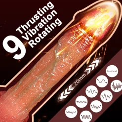 marielove Anal Dildo|Saugnapfdildo|Dildo Vibrator mit Heiz-, Stoß-, Rotationsfunktion & App