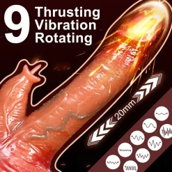 marielove Anal Dildo|Saugnapfdildo|Dildo Vibrator mit Heiz-, Stoß-, Rotationsfunktion & App