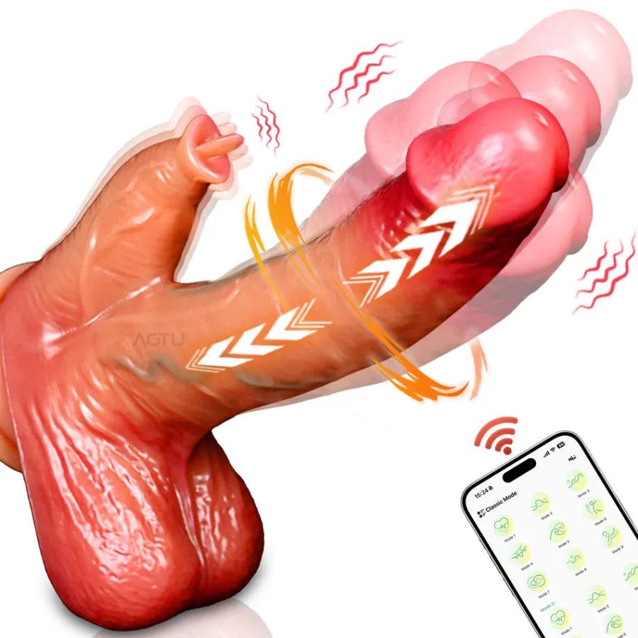 marielove Anal Dildo|Saugnapfdildo|Dildo Vibrator mit Heiz-, Stoß-, Rotationsfunktion & App