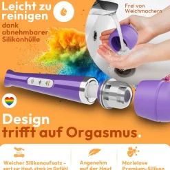 marielove Massagestäbe|Magic Wand Vibrator|Magic Wand Vibrator Magic Wand Akku Lila