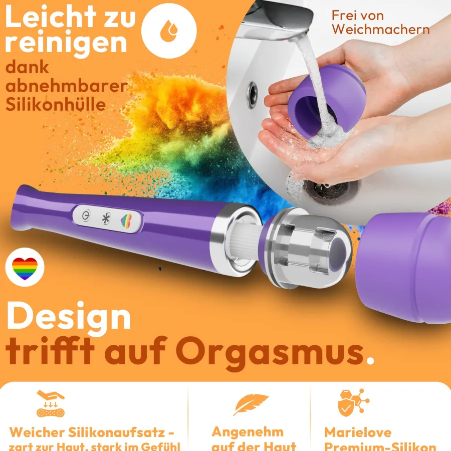 marielove Massagestäbe|Magic Wand Vibrator|Magic Wand Vibrator Magic Wand Akku Lila