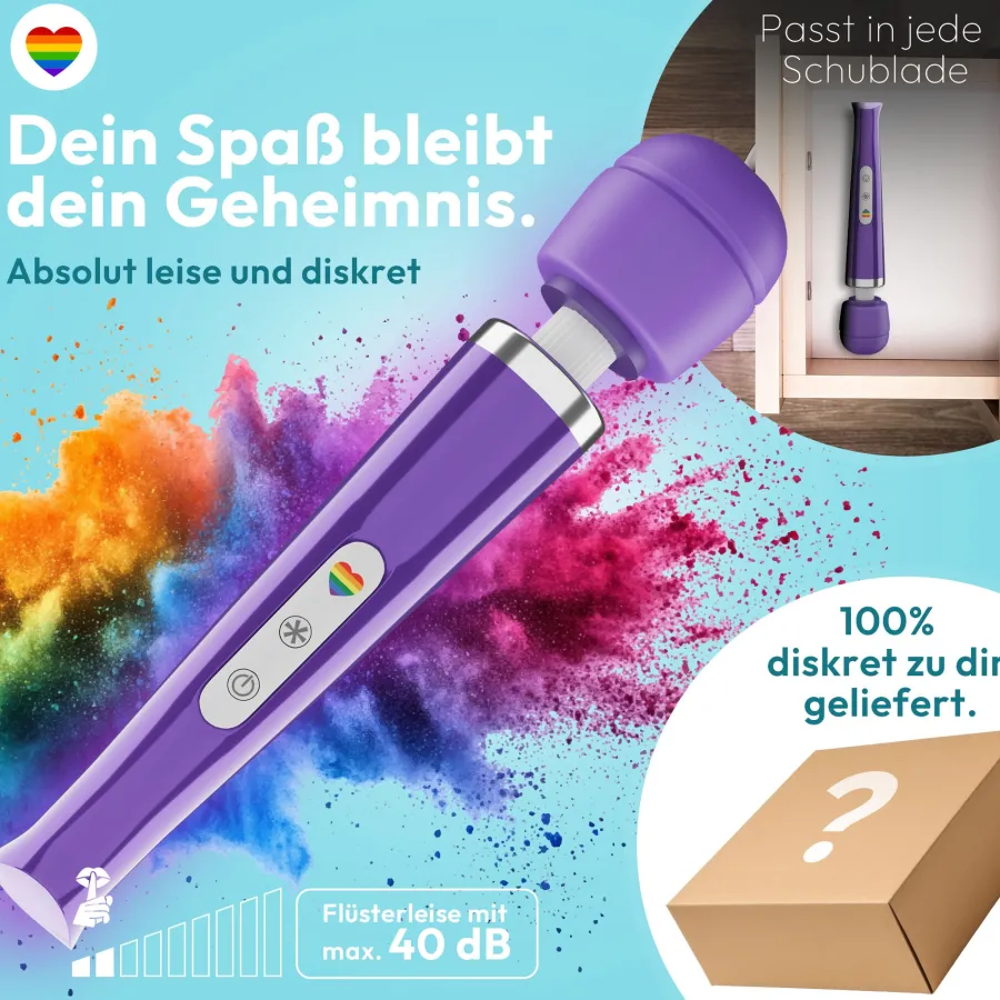 marielove Massagestäbe|Magic Wand Vibrator|Magic Wand Vibrator Magic Wand Akku Lila