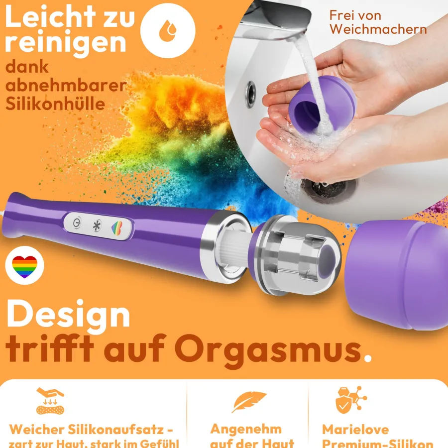 marielove Massagestäbe|Magic Wand Vibrator|Magic Wand Vibrator Magic Wand Netz Lila
