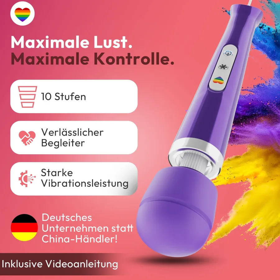 marielove Massagestäbe|Magic Wand Vibrator|Magic Wand Vibrator Magic Wand Netz Lila