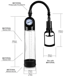 marielove Penispumpe|Penis Pumpe mit Zuggriff und Manometer
