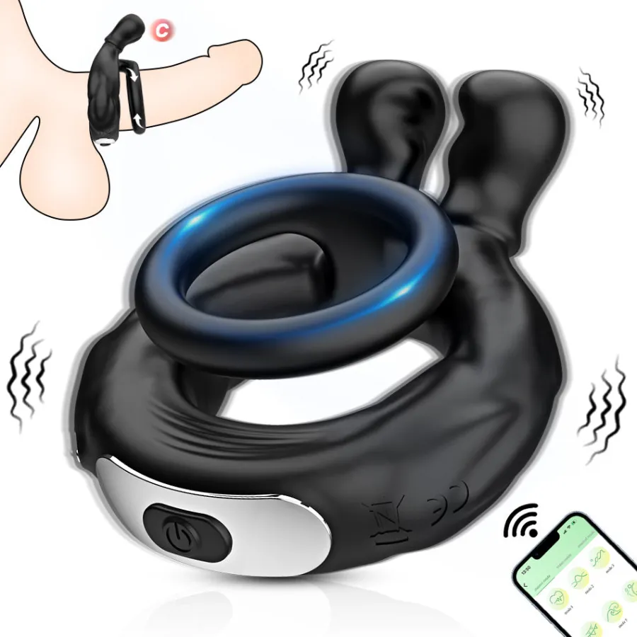 marielove Sexspielzeug Mit App Steuerung|Penisring|Penisring Bunny mit App