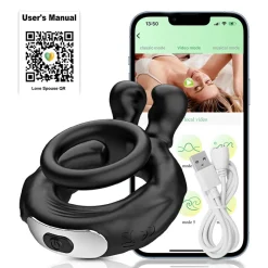 marielove Sexspielzeug Mit App Steuerung|Penisring|Penisring Bunny mit App