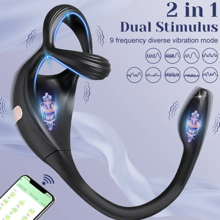 marielove Sexspielzeug Mit App Steuerung|Penisring|Penisring mit Plug und App