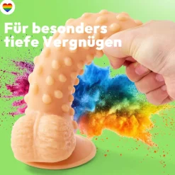 marielove Anal Dildo|Saugnapfdildo|realistischer 24cm Saugnapfdildo mit Hoden und Noppen