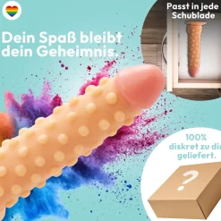 marielove Anal Dildo|Saugnapfdildo|realistischer 24cm Saugnapfdildo mit Hoden und Noppen