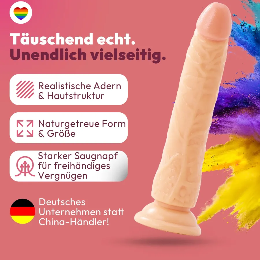 marielove Saugnapfdildo|Saugnapfdildo 21cm Dildo mit Saugnapf