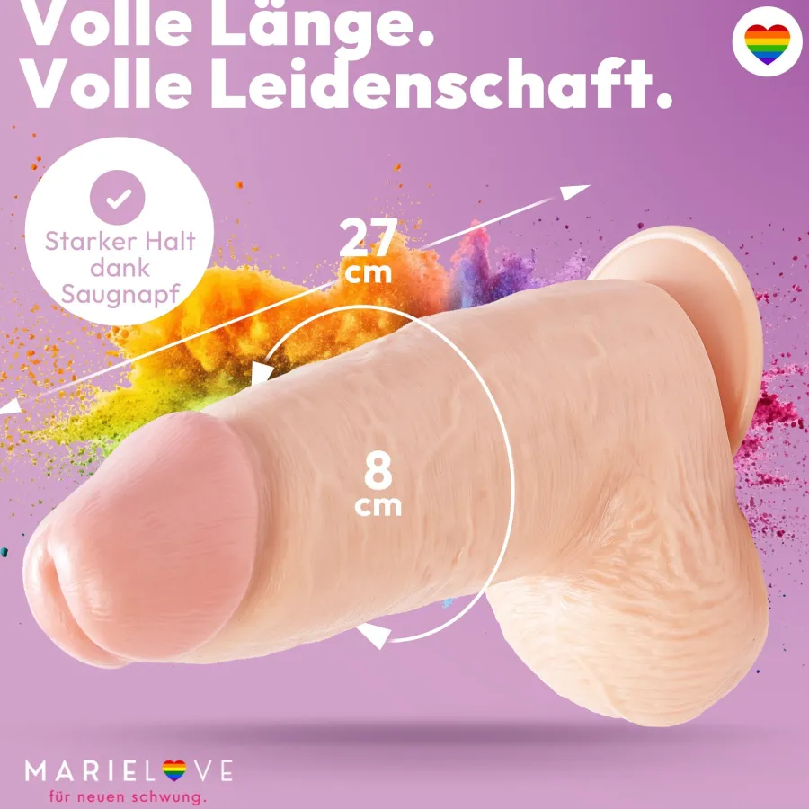 marielove Riesendildo|Saugnapfdildo|Saugnapfdildo Dicker 27cm Dildo 1,1kg
