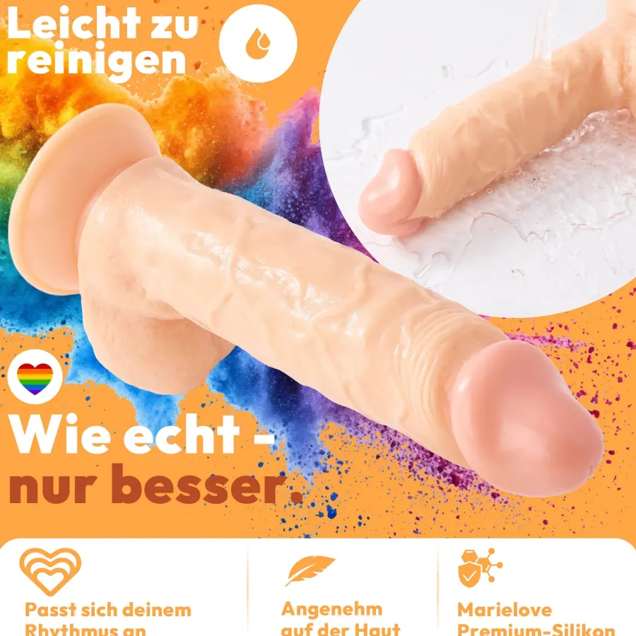 marielove Realistischer Dildo|Saugnapfdildo|Saugnapfdildo Dildo Paul 24cm