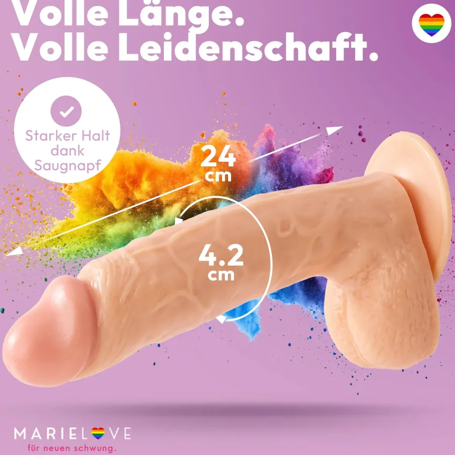 marielove Realistischer Dildo|Saugnapfdildo|Saugnapfdildo Dildo Paul 24cm