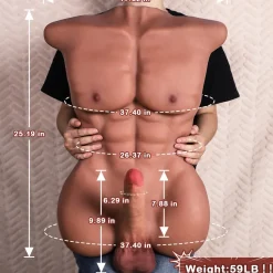 marielove Sexpuppen Torso|Masturbator Torso|Masturbator Männer Torso Dildo mit Anal Öffnung Owen-Leo