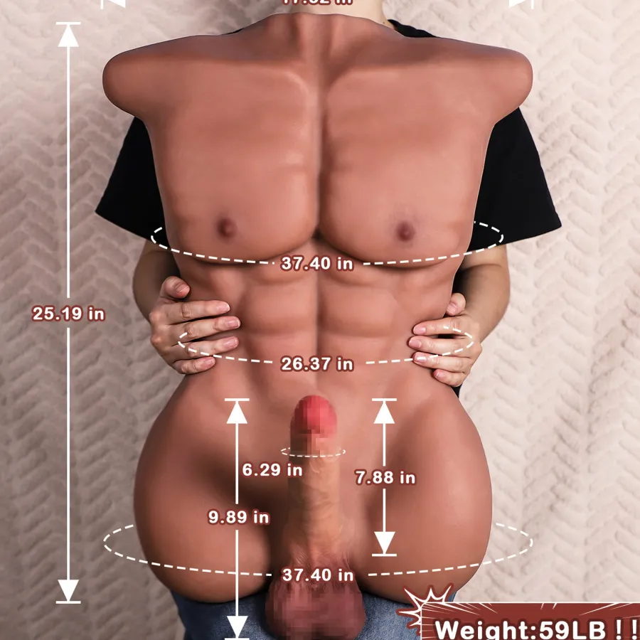 marielove Sexpuppen Torso|Masturbator Torso|Masturbator Männer Torso Dildo mit Anal Öffnung Owen-Leo