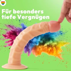marielove Anal Dildo|Dildo Für Männer|255mm Dildo no Vibrator Sex Toy Saugnapf Penis Anal PVC 3D Adern Schaft