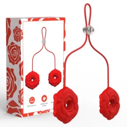 marielove G-Punkt Vibrator|Xxl Vibrator|Nippel Vibrator Brustwarzen Stimulator Wasserdicht USB GM-519 Rot