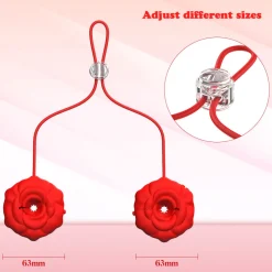 marielove G-Punkt Vibrator|Xxl Vibrator|Nippel Vibrator Brustwarzen Stimulator Wasserdicht USB GM-519 Rot