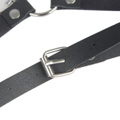 marielove Accessoires|PU Leder Bondage Harness Slip mit Kette SM Panty Strap verstellbar