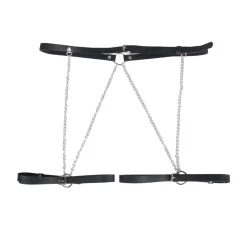 marielove Accessoires|PU Leder Bondage Harness Slip mit Kette SM Panty Strap verstellbar