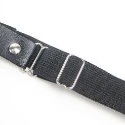 marielove Accessoires|Schwarze PU Leder Beinschleifen mit Nieten & Schleife, verstellbar, Punk Garter Clips