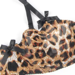 marielove Bikini Sets|Sexy Leopard Print Bondage Bra Set – High-Quality Lingerie, Adjustable & Bold