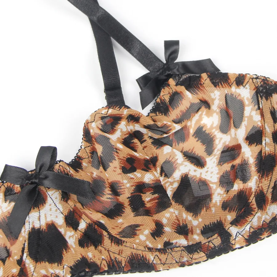 marielove Bikini Sets|Sexy Leopard Print Bondage Bra Set – High-Quality Lingerie, Adjustable & Bold