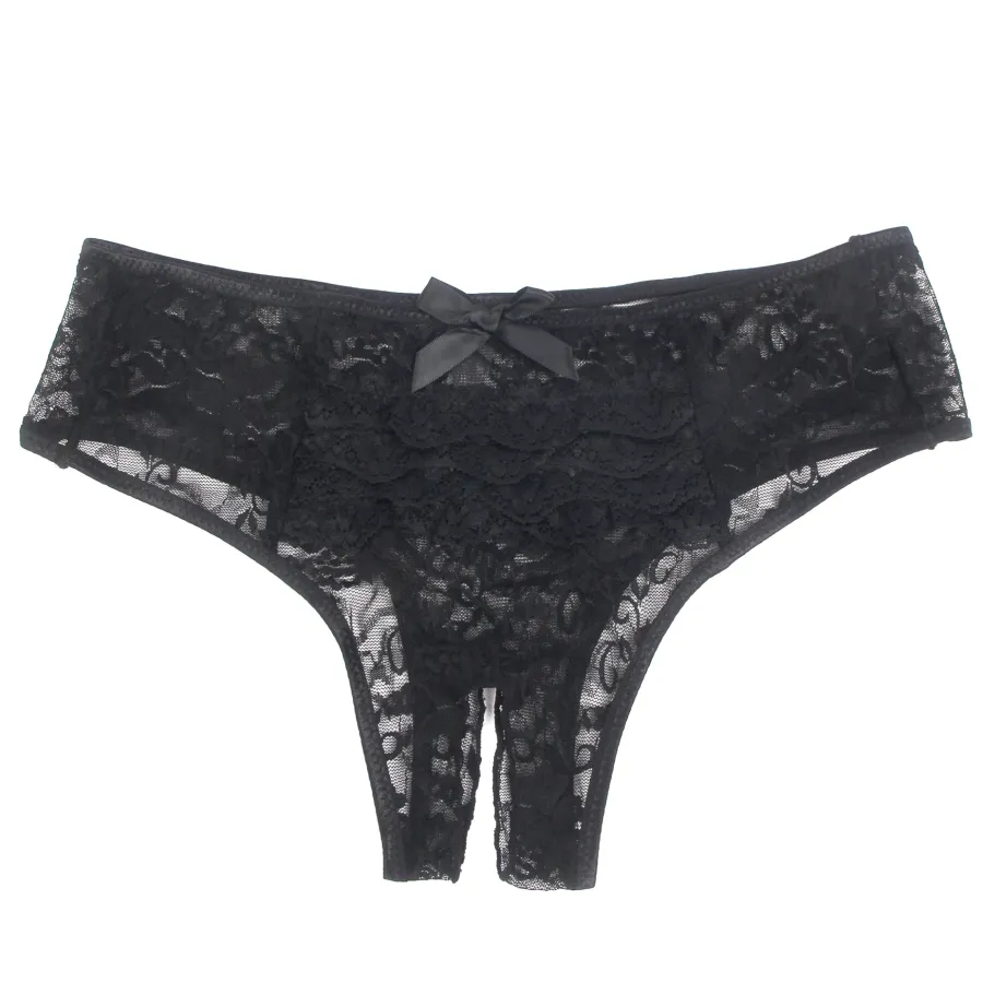 marielove Strings|exy chwarze Crotche pitze Panty, 88% Nyon, 12% pandex – verführerich & dehnbar