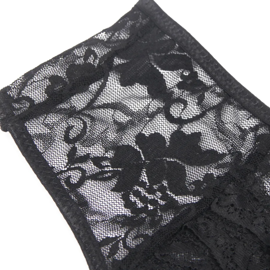 marielove Strings|exy chwarze Crotche pitze Panty, 88% Nyon, 12% pandex – verführerich & dehnbar