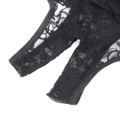 marielove Strings|exy chwarze Crotche pitze Panty, 88% Nyon, 12% pandex – verführerich & dehnbar