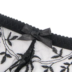 marielove Strumpfhalter Sets|exy chwarze Garter Panty au pitzen-tickerei, 95% Poyeter, 5% pandex, verführerich