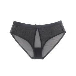 marielove Strings|exy chwarze eh Panty it offene Rücken, 88% Poyaid, 12% Eatan, tranparent