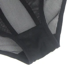 marielove Strings|exy chwarze eh Panty it offene Rücken, 88% Poyaid, 12% Eatan, tranparent