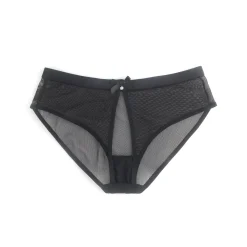 marielove Strings|exy chwarze eh Panty it offene Rücken, 88% Poyaid, 12% Eatan, tranparent