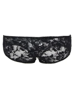 marielove Strings|Sexy Schwarze Open-Crotch Spitzen-Strings mit Riemchen, 88% Nylon, 12% Spandex