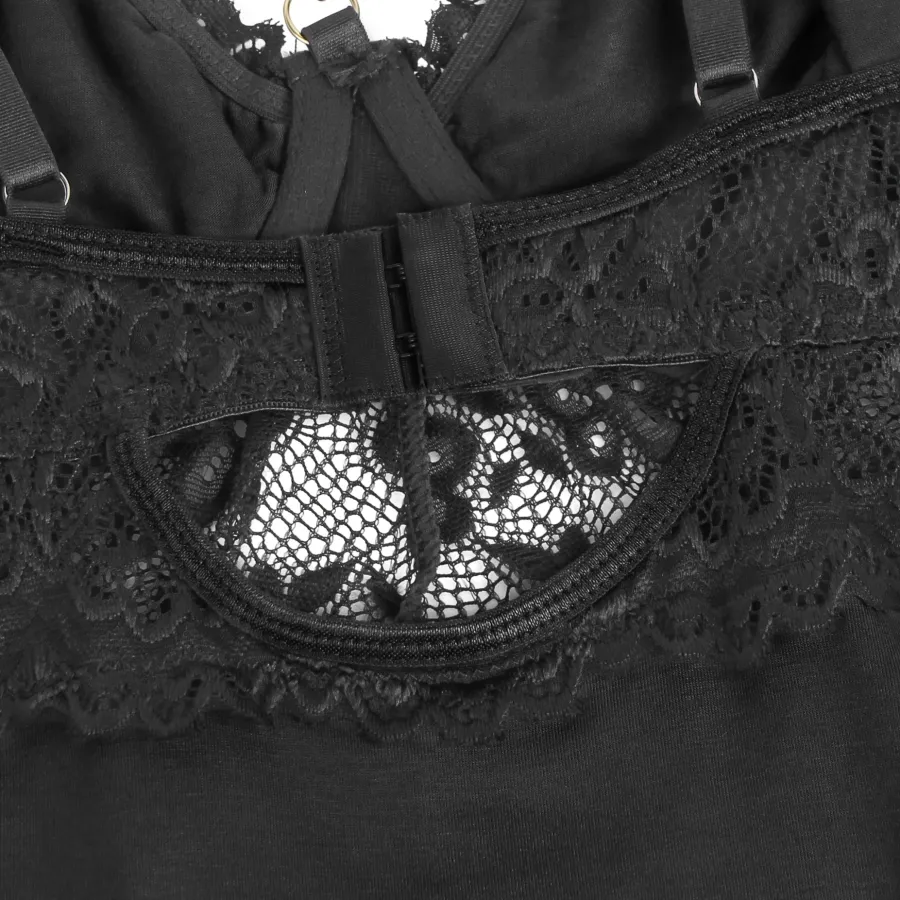 marielove Nachtwäsche|exy chwarze Nachtkeid – oda, pitze & chitz, verführeriche ingerie