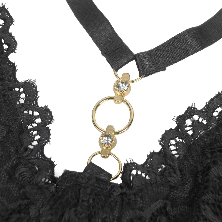 marielove Nachtwäsche|exy chwarze Nachtkeid – oda, pitze & chitz, verführeriche ingerie