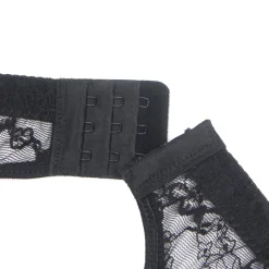 marielove Strumpfhalter Sets|Sexy Schwarze Spitzen-Garter-Panty mit Schleife & Metall-Clips, 88% Nylon, 12% Spandex
