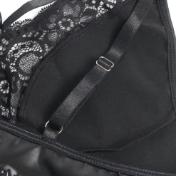 marielove Kostüme|exy chwarze PU-eder ingerie et – pitze & Kunteder, verführeriche Deou