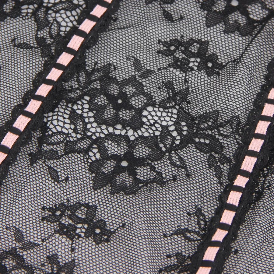 marielove Nachtwäsche|exy chwarze Rüchen-Nachtkeid – pitze, trape & verführeriche ingerie
