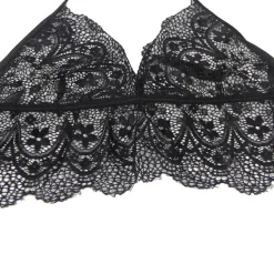 marielove Bikini Sets|Sexy Schwarzes Spitzen Dessous Set 2-teilig Bralette, 95% Polyester, 5% Elastan