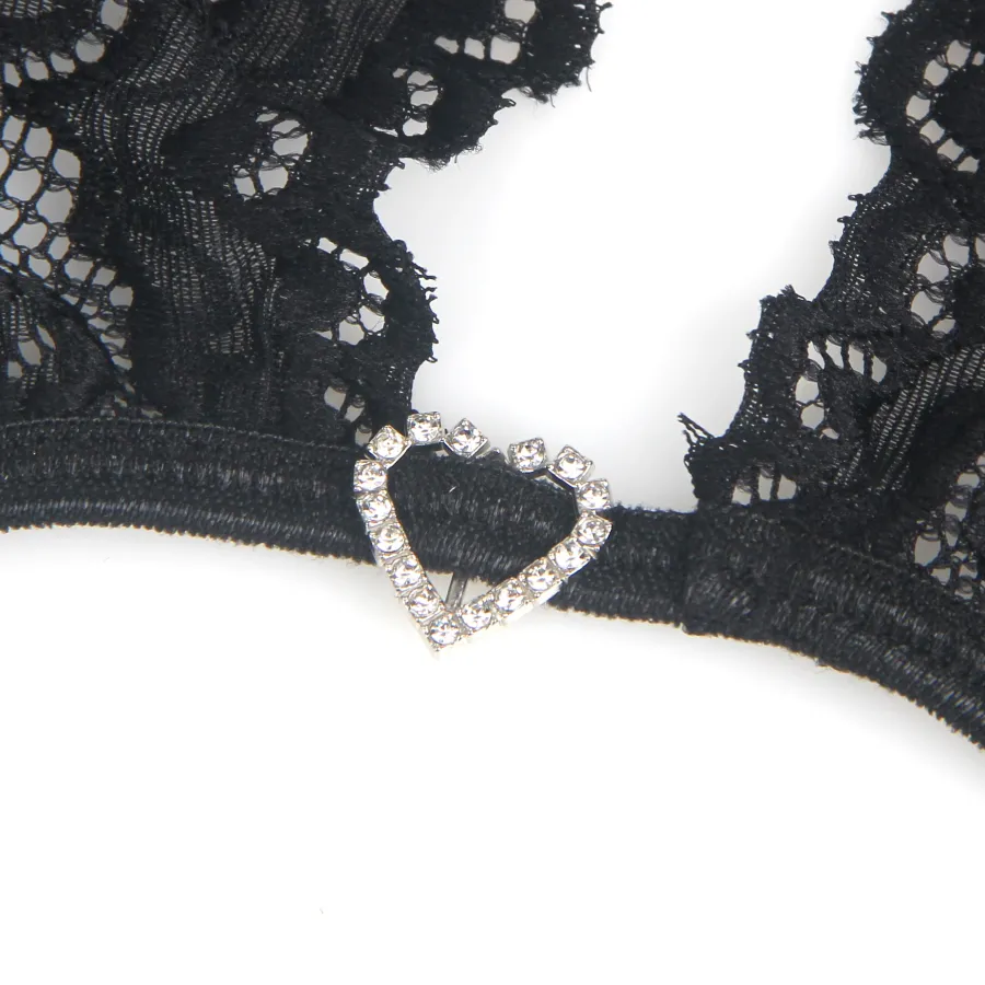 marielove Bikini Sets|exy chwarze pitzen-ingerie et – BH, ip & trape, verführeriche Deou