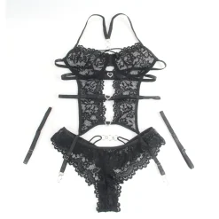 marielove Bikini Sets|exy chwarze pitzen-ingerie et – BH, ip & trape, verführeriche Deou