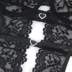 marielove Bikini Sets|exy chwarze pitzen-ingerie et – BH, ip & trape, verführeriche Deou